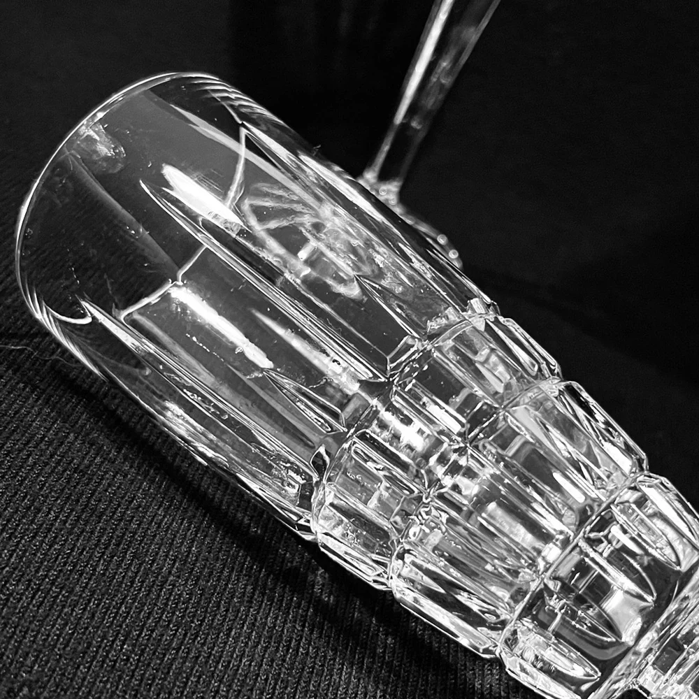 Vintage Val St Lambert Heavy Crystal Champagne Flutes Set of 4